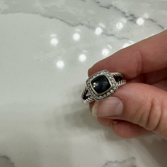 David Yurman Petite Albion ring with diamonds